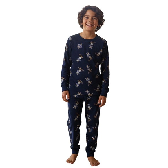 Polo Ralph Lauren Boy's Polo Bear Ski Navy Pajama Set Size‎ 14 NEW